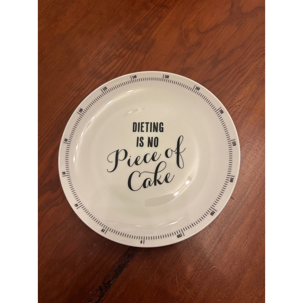 Z Gallerie Weight For Dessert Plate Funny‎ Diet Humor Kitchen Dining